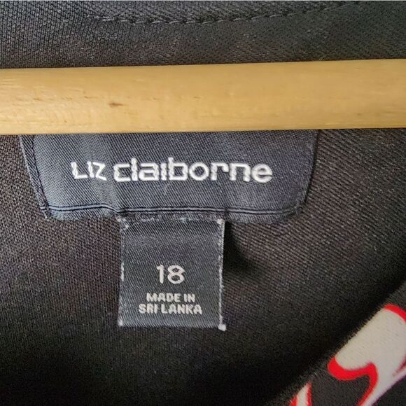 Liz Claiborne Pink Black Sheath Dress 3/4 Sleeve - Picture 4 of 12